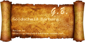 Goldschmid Barbara névjegykártya